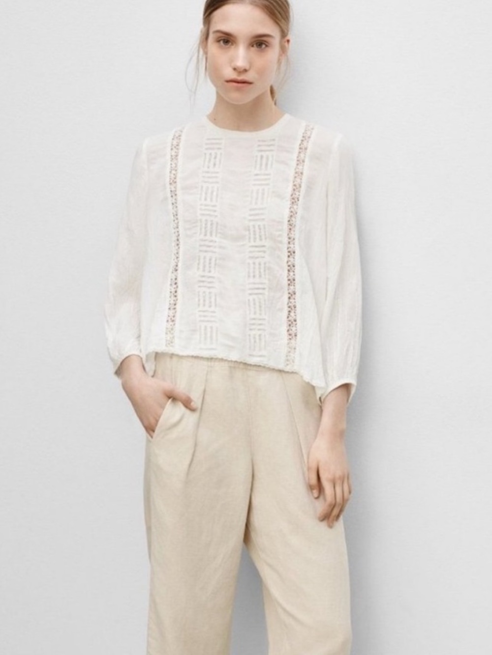 Wilfred Black Entendre Blouse with lace detailing